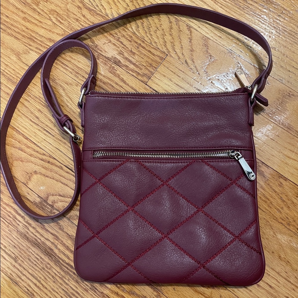 EUC Charming Charlie Wine/Burgundy Crossbody